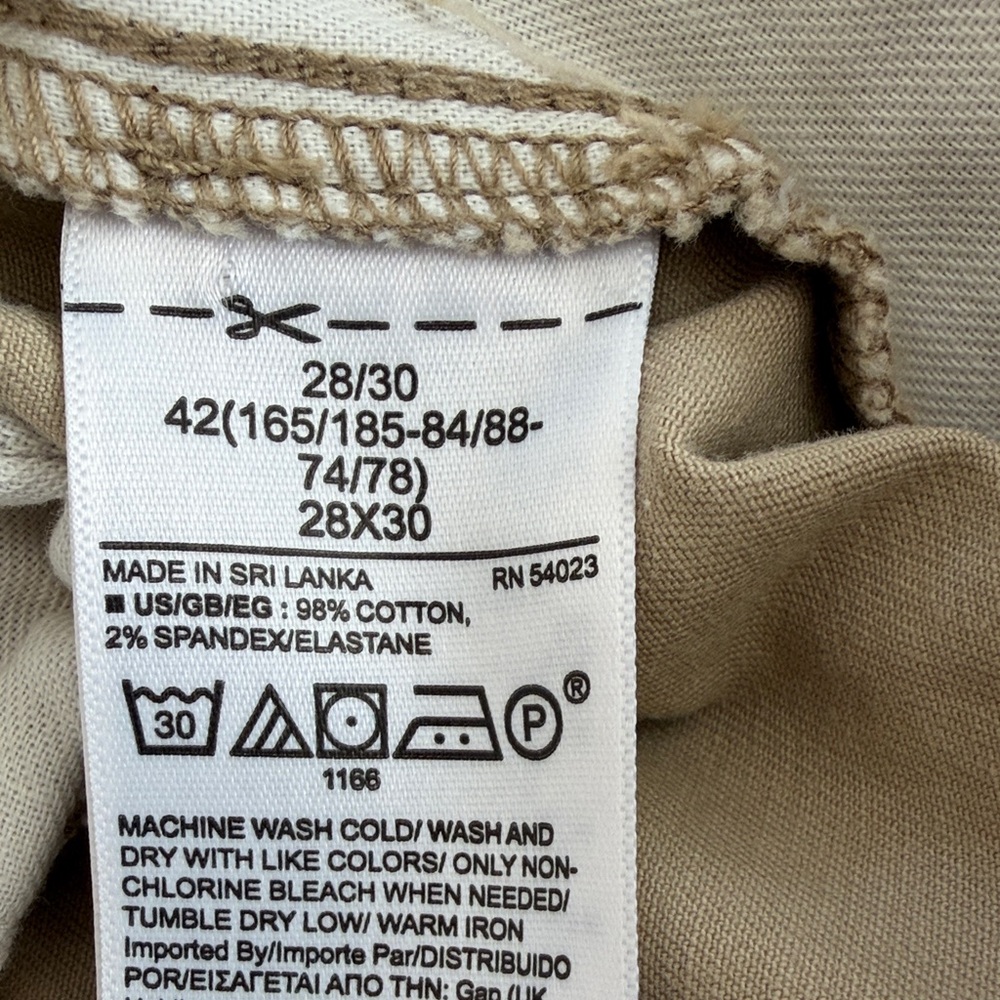 GAP Light Khaki Casual Trousers 28 x 30 - Picture 6 of 6